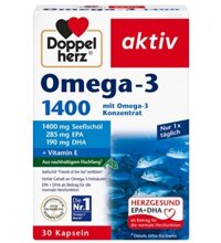 Viên nang dầu cá Doppelherz Omega-3 1400mg, 30 viên