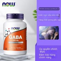 Viên nang GABA của Noo NOW Foods gamma aminobutyric axit 500 mg100 viên giúp ngủ ngon điều hòa tâm trạng