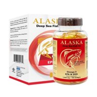 Viên nang mềm Alaska Deep Sea Fish Oil Omega-3 Nuhealth bổ sung EPA, DHA, giúp tăng thị lực (100 viên)