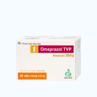 Viên nang Omeprazol 20mg TVP điều trị loét dạ dày, tá tràng, viêm thực quản (3 vỉ x 10 viên)