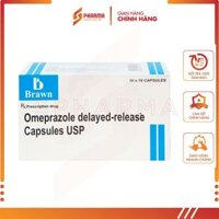 Viên nang Omeprazole Delayed Release – Hỗ trợ loét dạ dày tá tràng – Brawn [Ấn Độ] – 1 vỉ x 10 viên