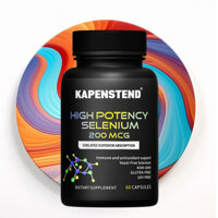 Viên nang Selenium, 200mcg, 60 Viên nang thuần chay, Không biến đổi gen, Không chứa gluten, Tăng cường sức khỏe tế bào