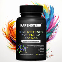 Viên nang Selenium hiệu lực cao hỗ trợ sức khỏe tuyến tiền liệt và hệ miễn dịch, 200 mcg, 60 viên