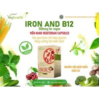 Viên nang thực vật thuần chay B12  và sắt hữu cơ Veganhealth