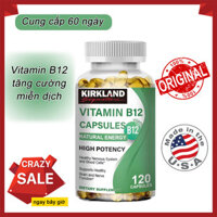 Viên nang Vitamin B12 KIRKLAND 500mcg giúp não và thần kinh hoạt động bình thường và ngăn ngừa thiếu máu