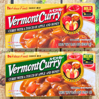 Viên Nấu Cà Ri Nhật VERMONT CURRY (Táo, Mật Ong) vị Mặn Ngọt / Cay Vừa (12 khẩu phẩn) 230G