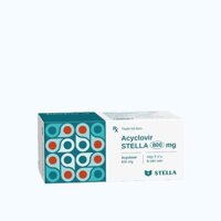 Viên nén Acyclovir Stella 800mg trị nhiễm virus thủy đậu và zona, herpes simplex (7 vỉ x 5 viên)