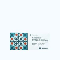 Viên nén Acyclovir Stella 800mg trị nhiễm virus thủy đậu và zona, herpes simplex (Hộp 50 viên)
