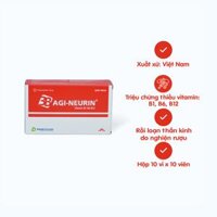 Viên nén Agi-Neurin điều trị rối loạn do thiếu vitamin B1, B6, B12 (10 vỉ x 10 viên)