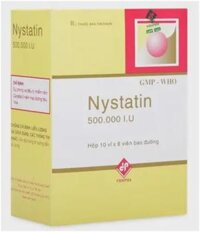 Viên nén bao đường Nystatin 500.000IU trị nấm Candida (10 vỉ x 8 viên)