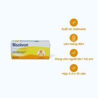 Viên nén Bisolvon 8mg tiêu nhầy, loãng đàm, giảm ho (3 vỉ x 10 viên)