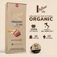 Viên nén cafe Vittoria Organic- Mùi vị Quả Dâu rừng, Mật ong, Chanh, độ mạnh 13, hộp 10 viên* 5,2gr