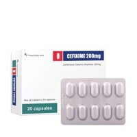 Viên nén Cefixime 200mg T.V pharm kháng sinh điều trị nhiễm khuẩn (2 vỉ x 10 viên)