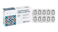 Viên nén Clarithromycin 250mg - Stella điều trị nhiễm khuẩn đường hô hấp (2 vỉ x 10 viên)