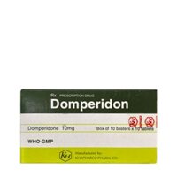 Viên nén Domperidone 10mg Khánh Hòa điều trị triệu chứng nôn và buồn nôn (10 vỉ x 10 viên)