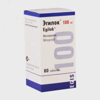 Viên nén Egilok 100mg Egis điều trị tăng huyết áp, đau thắt ngực (hộp 60 viên)
