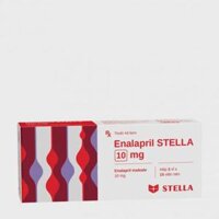 Viên nén Enalapril Stella 10mg điều trị tăng huyết áp, suy tim (3 vỉ x 10 viên)