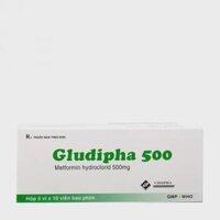 Viên nén Gludipha 500mg điều trị đái tháo đường type 2 (5 vỉ x 10 viên)