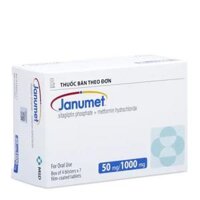 Viên nén Janumet 50mg/1000mg điều trị đái tháo đường type 2 (4 vỉ x 7 viên)