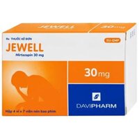 Viên nén Jewell 30mg Davipharm điều trị các đợt trầm cảm nặng (4 vỉ x 7 viên)