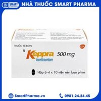 Viên nén Keppra 500mg điều trị các cơn động kinh cục bộ (6 vỉ x 10 viên)