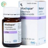 Viên nén Madopar Levodopa And Benserazide 250 Roche điều trị bệnh Parkinson vô căn (30 viên)