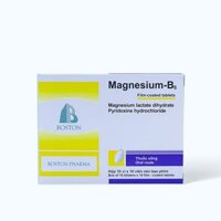 Viên nén Magnesium - B6 Boston điều trị thiếu Magnesi riêng biệt hay kết hợp (10 vỉ x 10 viên)