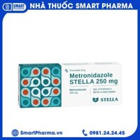 Viên nén Metronidazole Stella 250mg điều trị nhiễm Trichomonas, viêm phụ khoa, loét nướu (2 vỉ x 10 viên)