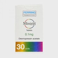 Viên nén Minirin 0.1mg điều trị đái tháo nhạt trung ương, tiểu đêm (chai 30 viên)