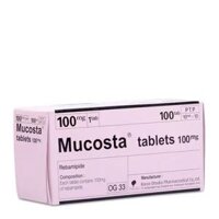 Viên nén Mucosta 100mg loét dạ dày, tổn thương niêm mạc dạ dày (10 vỉ x 10 viên)