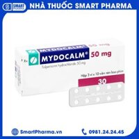 Viên nén Mydocalm 50mg điều trị triệu chứng co cứng cơ sau đột quỵ (3 vỉ x 10 viên)