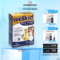 Viên Nén Nhai Vitabiotics WELLKID MULTI-VITAMIN SMART CHEWABLE Hỗ Trợ Nâng Cao Sức Đề Kháng Cho Trẻ Em Hộp 30 Viên