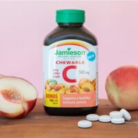 Viên nén nhai Vitamin C &Zinc 500mg Jamieson Canada 120viên