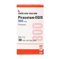 Viên nén Piracetam- Egis 800mg các bệnh tổn thương não, chóng mặt (hộp 30 viên)