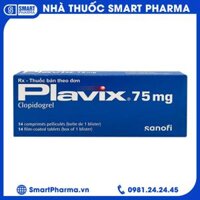 Viên nén Plavix 75mg phòng ngừa thành lập cục máu đông, huyết khối (1 vỉ x 14 viên)