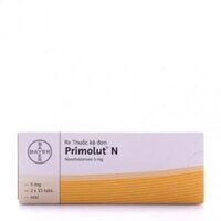 Viên nén Primolut N 5mg trị xuất huyết do rối loạn chức năng, vô kinh (2 vỉ x 15 viên)