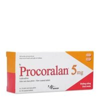 Viên nén Procoralan 5mg điều trị đau thắt ngực ổn định (4 vỉ x 14 viên)