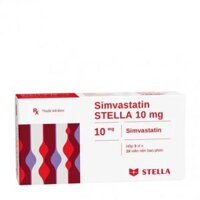 Viên nén Simvastatin 10mg - Stella điều trị tăng cholesterol máu, giảm mỡ máu (3 vỉ x 10 viên)