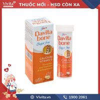 Viên nén sủi bọt trị loãng xương Davita Bone Sugar Free | Tuýp 10 viên