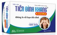 Viên nén Tiền Đình Khang Kigona- Cải thiện rối loạn tiền đình, hộp 30 viên