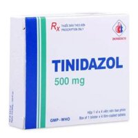Viên nén Tinidazol 500mg - Domesco điều triị nhiễm khuẩn (1 vỉ x 4 viên)