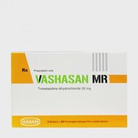 Viên nén Vashasan MR 35mg điều trị đau thắt ngực ổn định (3 vỉ x 30 viên)