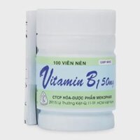 Viên nén Vitamin B1 50mg Mekophar điều trị bệnh do thiếu vitamin B1 (chai 100 viên)