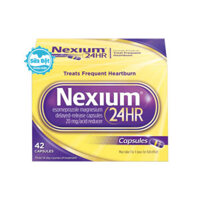 Viên Nexium 24hr trị viêm loét dạ dày esomeprazole 20 mg của Mỹ 42 viên