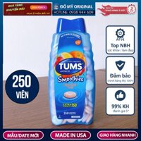 Viên Ngậm Bao Tử Tums Extra Strength 750 Smoothies Assorted Fruit 250 Viên Hàng Nhập Mỹ