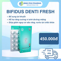 Viên ngậm BIFIDUS DENTI FRESH bổ sung lợi khuẩn, giúp nướu chắc khỏe, giảm hôi miệng và nguy cơ sâu răng - hộp 30 viên