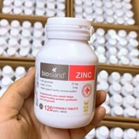 Viên ngậm bổ sung Kẽm ZinC Bioisland Úc 120 viên - Dành cho bé từ 1 tuổi - Tăng sức đề kháng, ăn ngon, chống mồ hôi trộm