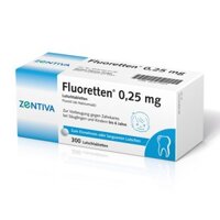 Viên ngậm chống sâu răng cho gia đình Fluoretten 0.25mg Đức 300 viên