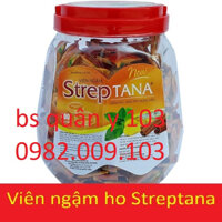 Viên ngậm giảm ho Streptana bổ phế long đờm hộp/lọ 300 viên [tân á]