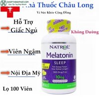 Viên ngậm giúp ngủ ngon Natrol Melatonin Sleep Drug-Free 10mg